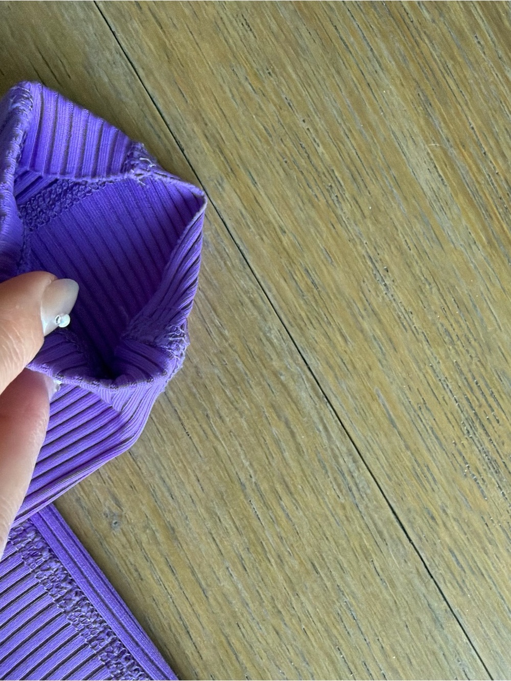 Year of Ours Orchid Purple Ribbed Leggings — small - Picture 5 of 7